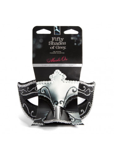 Fifty Shades of Grey Masks On Masquerade Mask Twin Pack