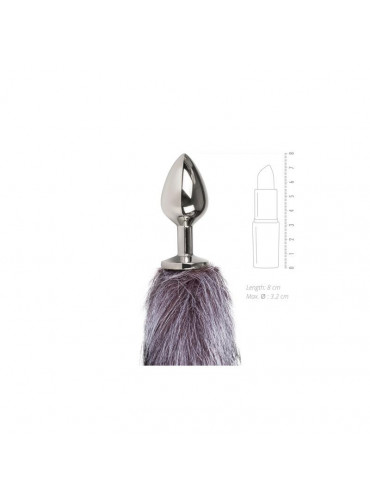 Fox Tail Butt Plug No. 6 Silver EASYTOYS