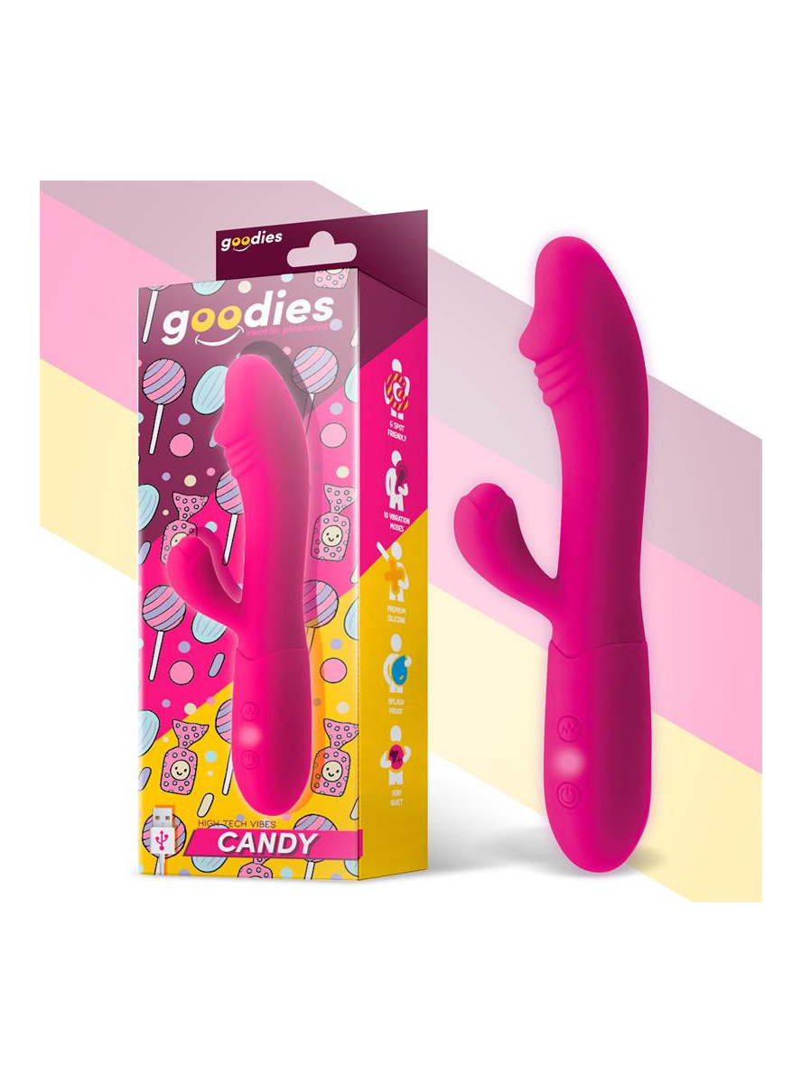 Candy G-Spot Rabbit Vibe USB Silicone Fucshia GOODIES