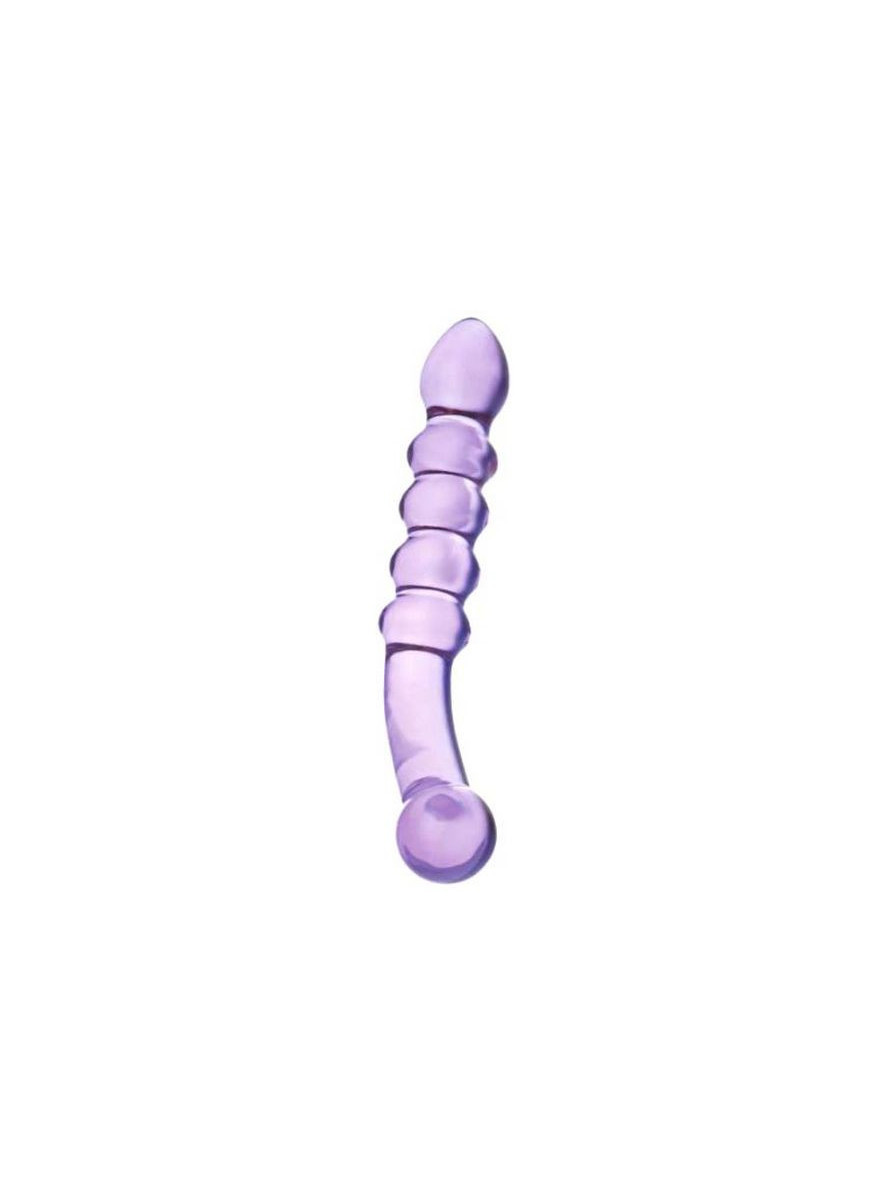 Purple Rain Ribbed Dildo Gläs