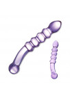 Purple Rain Ribbed Dildo Gläs