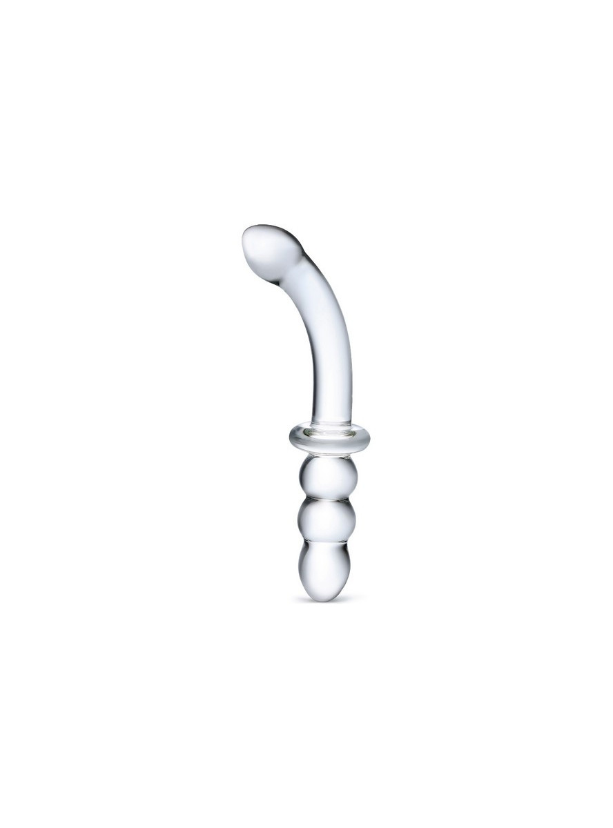 Ribbed G-Spot Glass Dildo Gläs