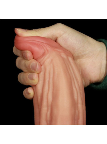 Phallus Extra Large Dildo Dual Density Liquified Silicone 10" LIKE TRUE