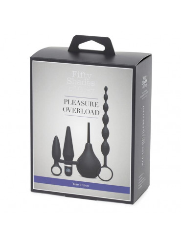 FIFTY SHADES OF GREY Pleasure Overload Starter Anal Kit 4 Piece Kit