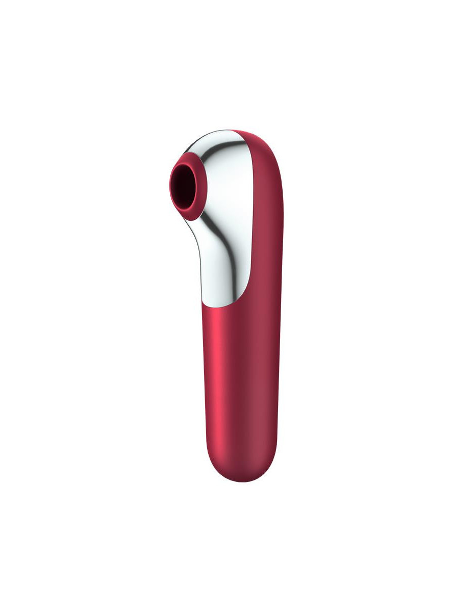 Satisfyer Dual Love Vibe and Sucker with Air Pulse Red