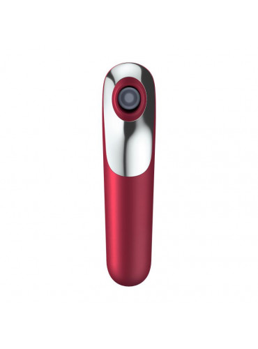 Satisfyer Dual Love Vibe and Sucker with Air Pulse Red