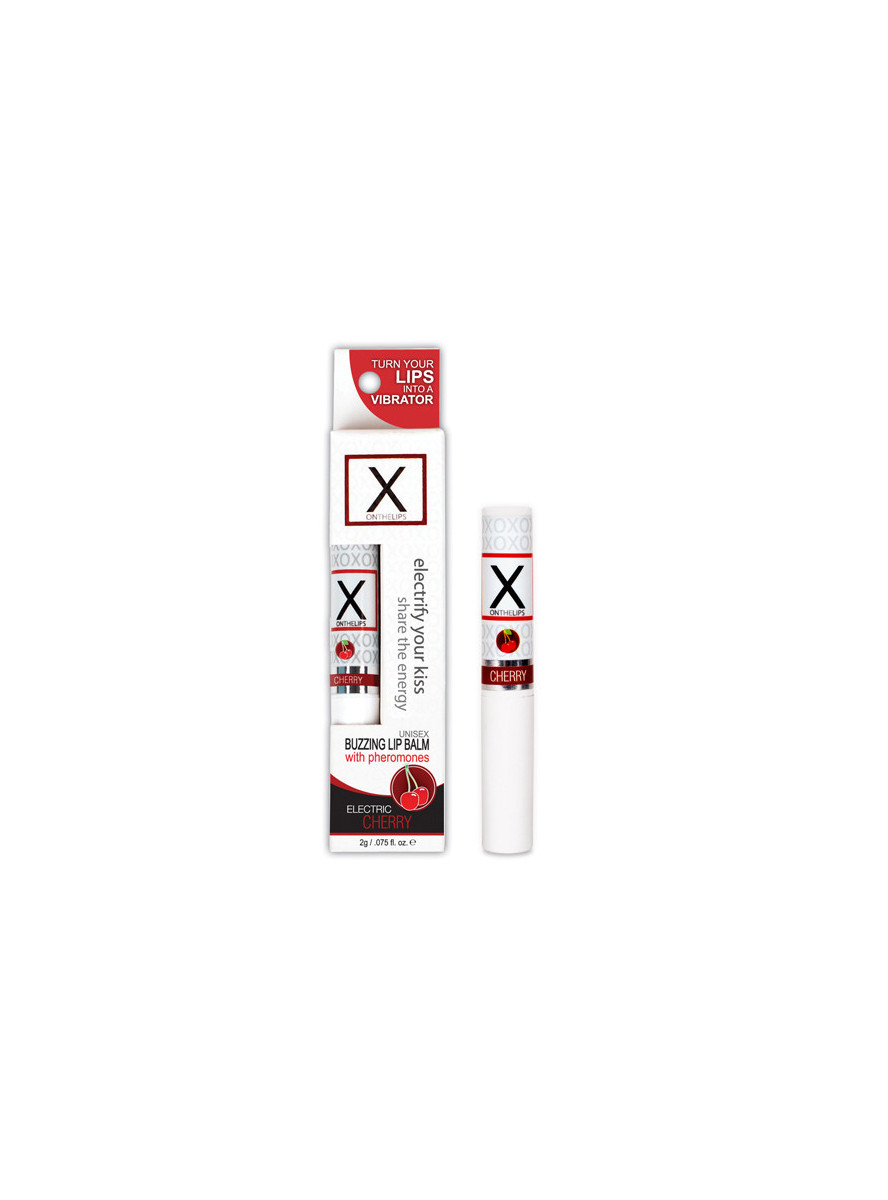 X On the Lips Buzzing Lip Cherry Balm med Feromoner Sensuva