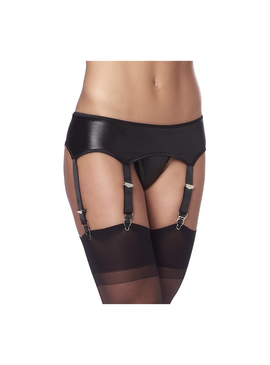 Amorable Garter Belt Wetlook with Stockings and Panties AMORABLE BY RIMBA