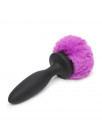 Small Butt Plug with Vibration and Remote Control Double Base Purple HAPPY RABBIT