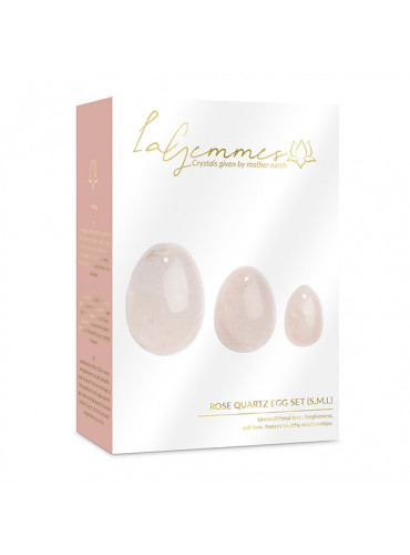 La Gemmes Yoni Egg Set Rose Quartz