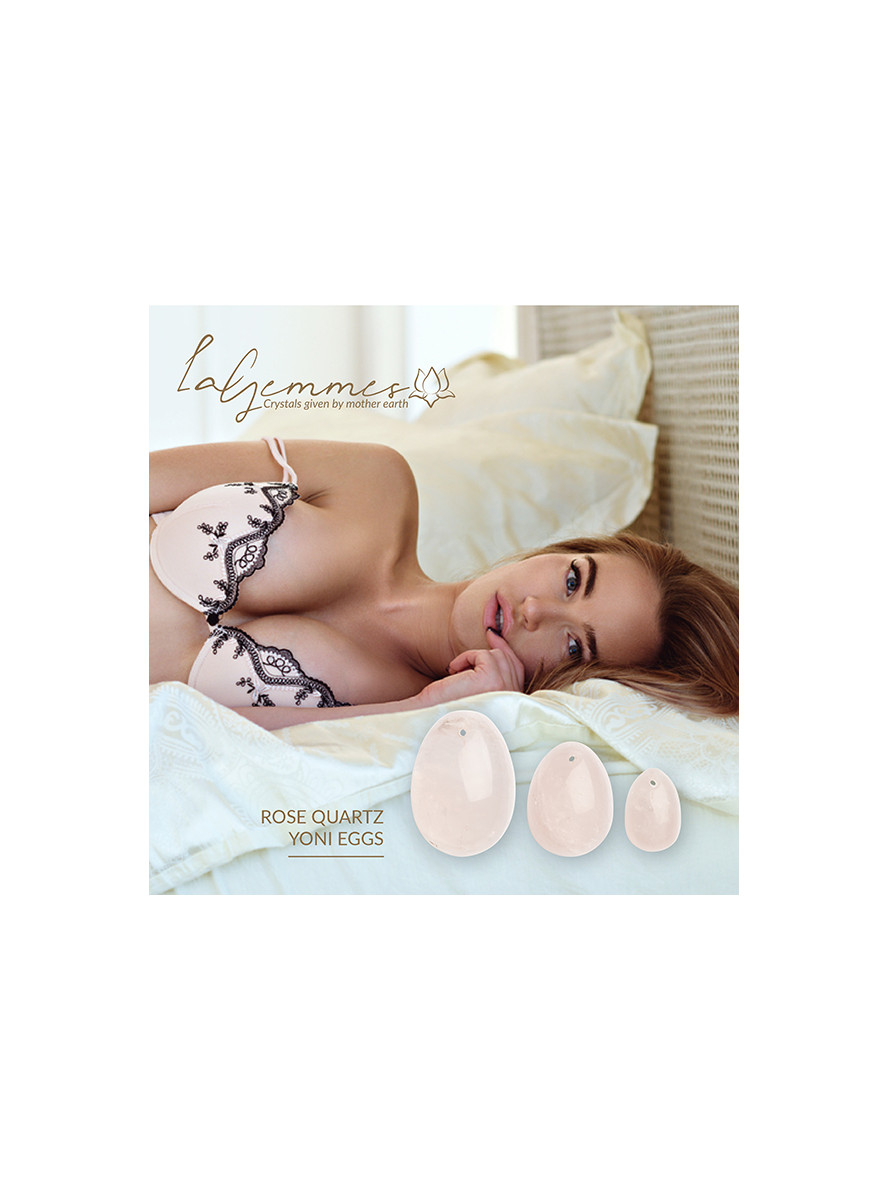 La Gemmes Yoni Egg Set Rose Quartz