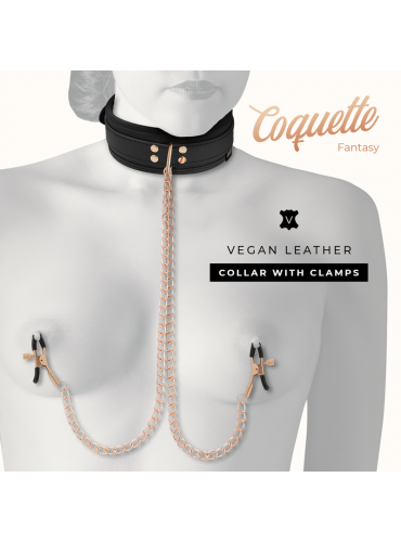 COQUETTE FANTASY Collar With Nipple Clamps