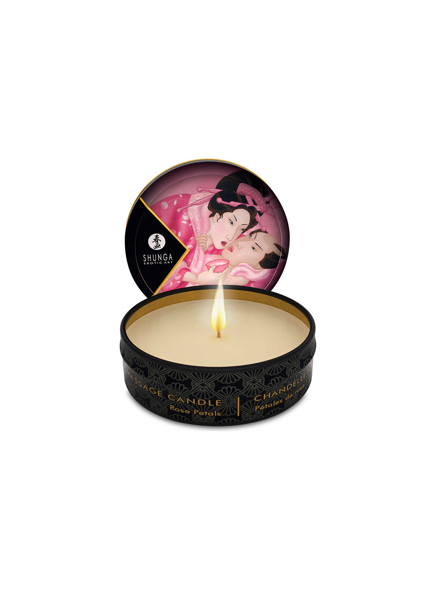 Shunga Mini Massage Candle Rose Petals 30 ml