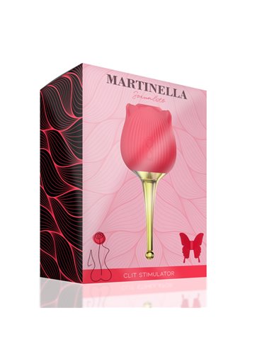 Martinella Clitoris Sucker with Point Vibrator Hot Red