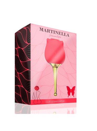 Martinella Clitoris Sucker with Point Vibrator Hot Red