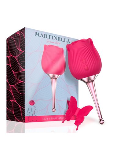 Martinella Clitoris Sucker with Point Vibrator Rosé Gold