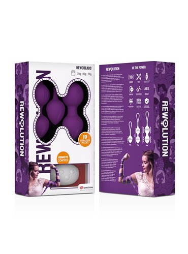 REWOLUTION REWOBEADS VIBRATING BALLS REMOTE CONTROL WITH WATCHME TECHNOLOGY