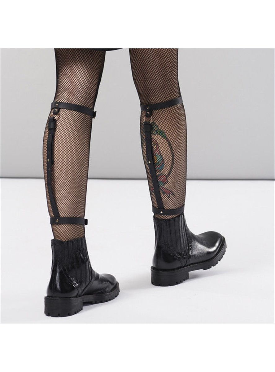 BIJOUX INDISCRETS MAZE KNEE AND ANKLE GARTER BLACK