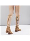 BIJOUX INDISCRETS MAZE KNEE AND ANKLE GARTER BROWN