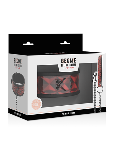 BEGME RED EDITION PREMIUM VEGAN LEATHER NECKLACE