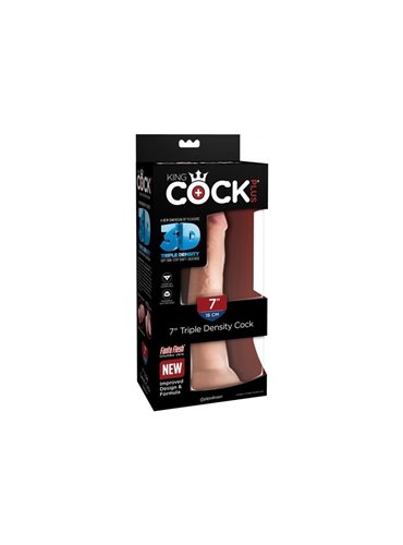 KING COCK Triple Density Dildo 7"