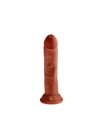 KING COCK Dildo Triple Density 8" Brown