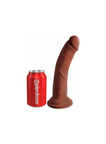 KING COCK Dildo Triple Density 8" Brown