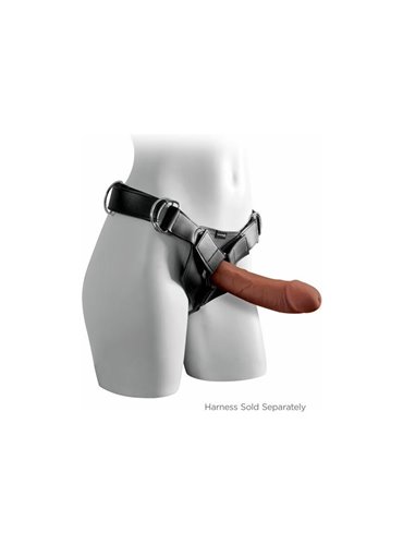 KING COCK Dildo Triple Density 8" Brown