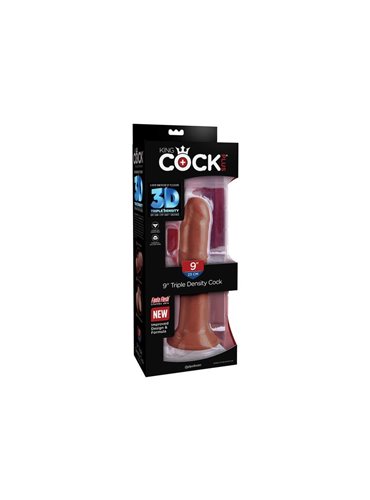 KING COCK Dildo Triple Density 8" Brown