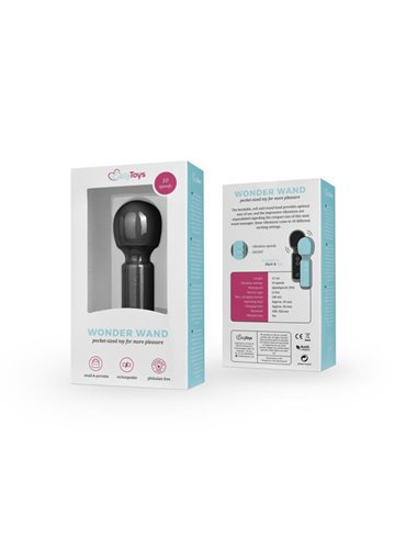 EASYTOYS Mini Vibe Wand Vibrator - Black