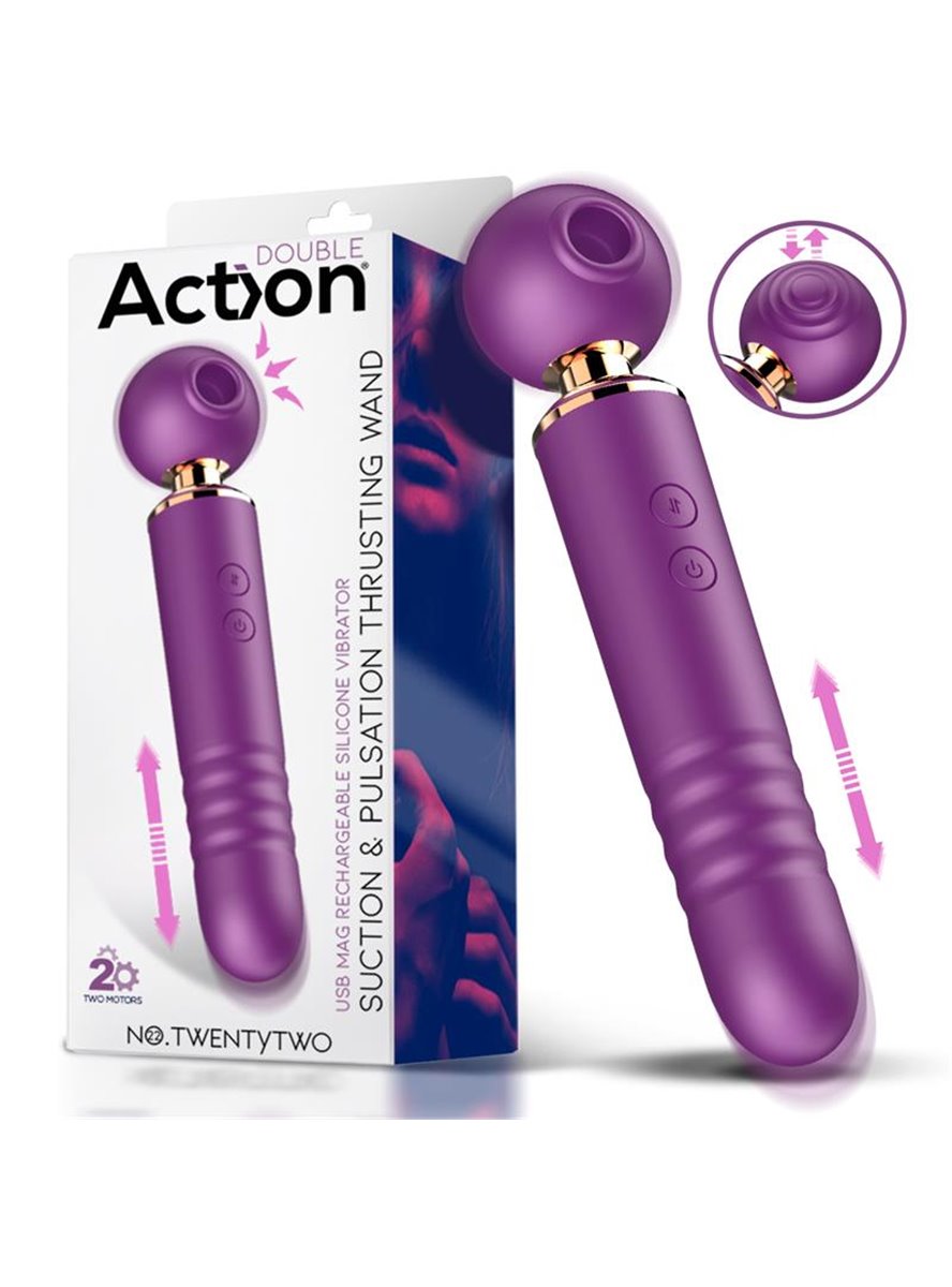 ACTION No. TwentyTwo Massager with Suction, Pulsation and Thrusting